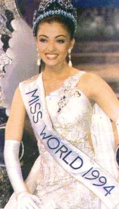 1994 Aishwarya Rai was crowned Miss World 1994 in Sun City, South Africa